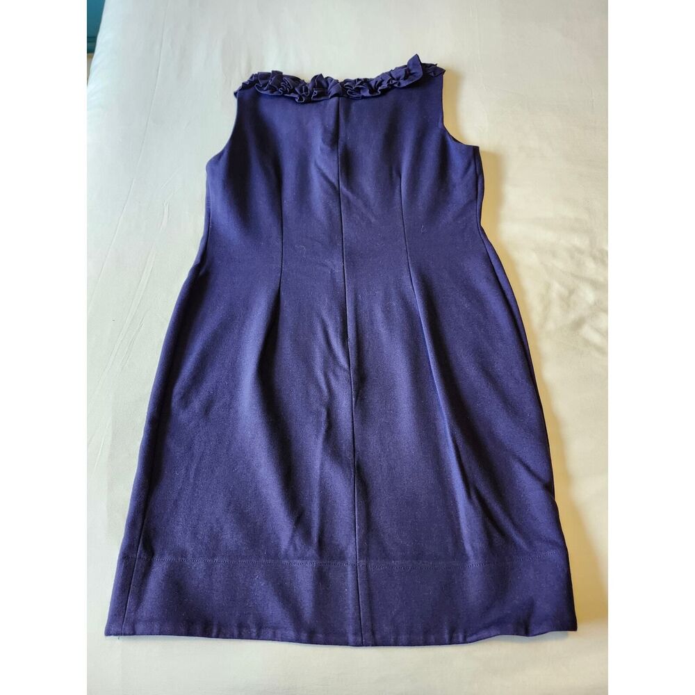 🚨 Just Taylor Navy Blue Nautical Ruffled Neckline Dress size 6 - Picture 7 of 11